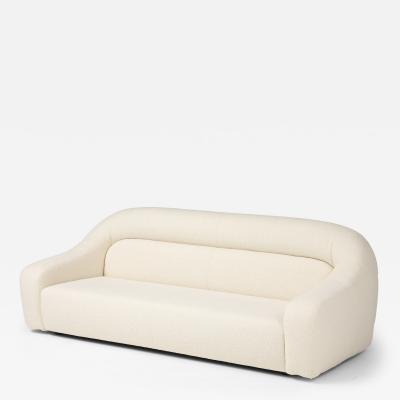 George Bighinello for Eurosalotto Attributed Sofa in Ivory Boucle, Italy