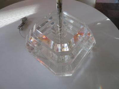 George Bullio Gorgeous Stacked Lucite Lamp by George Bullio