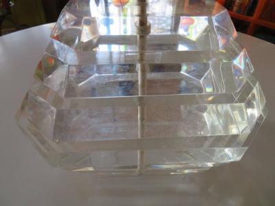George Bullio Gorgeous Stacked Lucite Lamp by George Bullio