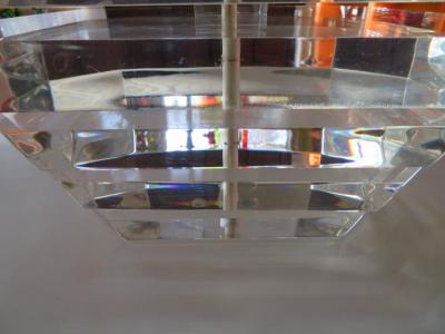 George Bullio Gorgeous Stacked Lucite Lamp by George Bullio