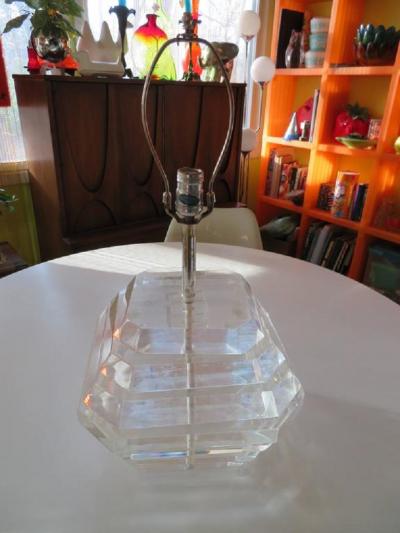 George Bullio Gorgeous Stacked Lucite Lamp by George Bullio