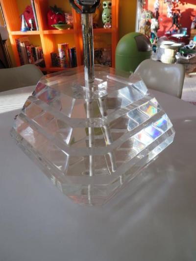 George Bullio Gorgeous Stacked Lucite Lamp by George Bullio