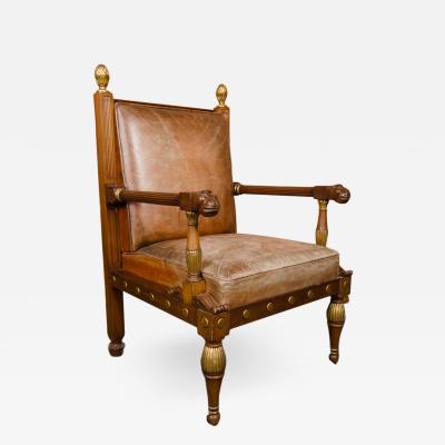 George Bullock An English 1920s open armchair in the manner of George Bullock