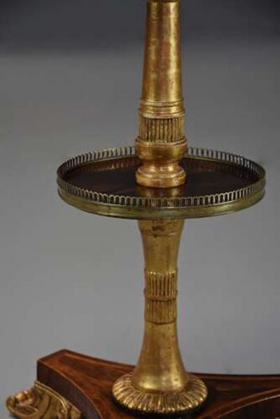 George Bullock Fine quality Regency rosewood two tier occasional table in the manner of Bullock
