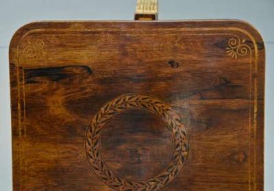 George Bullock Fine quality Regency rosewood two tier occasional table in the manner of Bullock