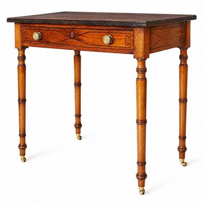 George Bullock George Bullock British Specimen Woods Inlaid Writing Table circa 1810
