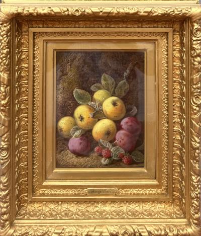 George Clare Apples Plums and Raspberries 