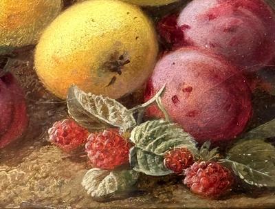 George Clare Apples Plums and Raspberries 