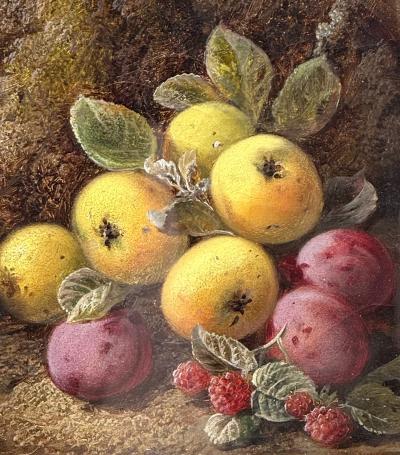George Clare Apples Plums and Raspberries 