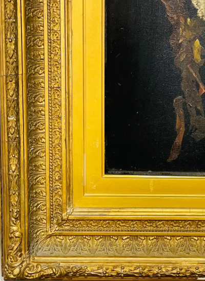 George Cochran Lambdin George Lambdin 19th Century Oil on Board of Milk Weed in Gilt Frame