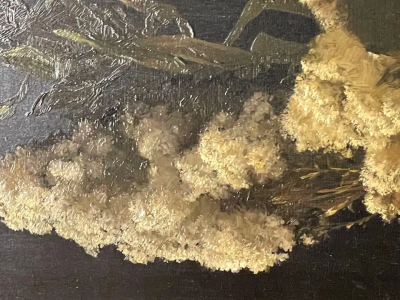 George Cochran Lambdin George Lambdin 19th Century Oil on Board of Milk Weed in Gilt Frame