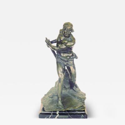 George Colin The Steerman bronze sculpture signed George Colin