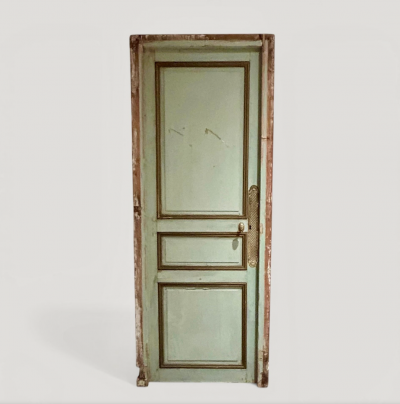 George E Hausmann Haussmann Interior Door with Frame Original Hardware and Key circa 1860