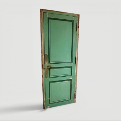 George E Hausmann Haussmann Interior Door with Frame Original Hardware and Key circa 1860