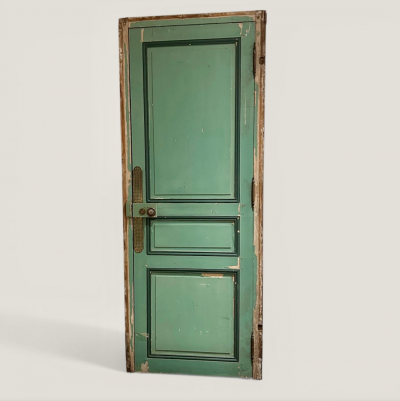 George E Hausmann Haussmann Interior Door with Frame Original Hardware and Key circa 1860