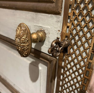 George E Hausmann Haussmann Interior Door with Frame Original Hardware and Key circa 1860