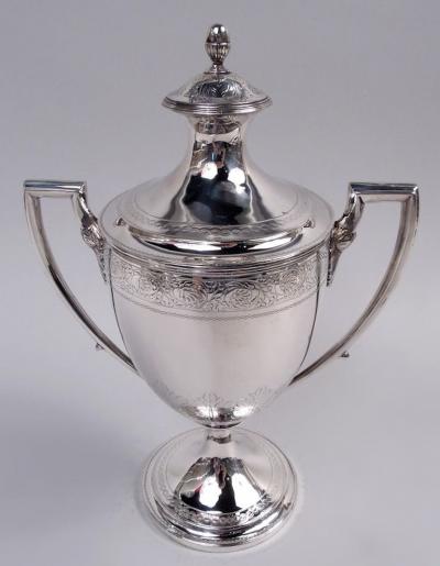 George Fenwick Antique Scottish Georgian Neoclassical Covered Amphora Urn 1808