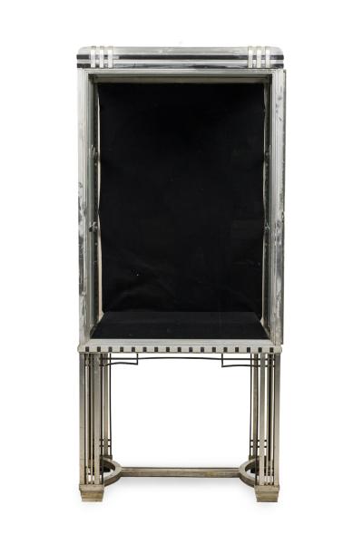 George Frye George Frye French Art Deco Steel and Glass Cabinet