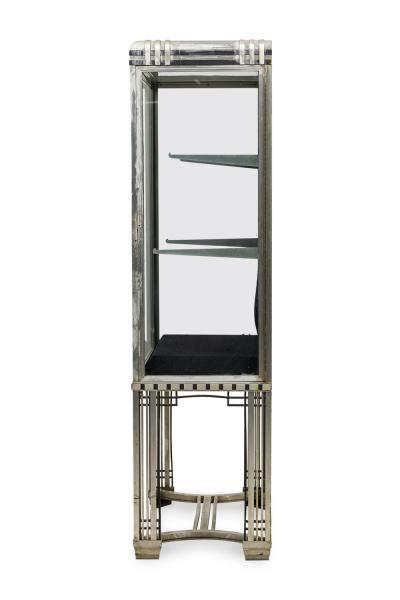 George Frye George Frye French Art Deco Steel and Glass Cabinet