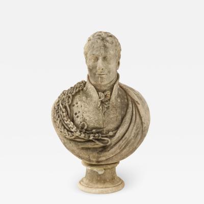 George Garrard Georgian Marble Bust of Baronet Montagu Roger Burgoyne