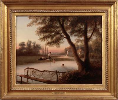 George Harvey Boys Swimming by George Harvey