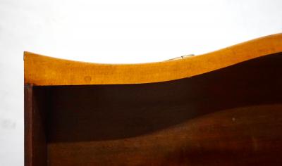 George Hepplewhite George III Mahogany and Satinwood Serpentine Commode