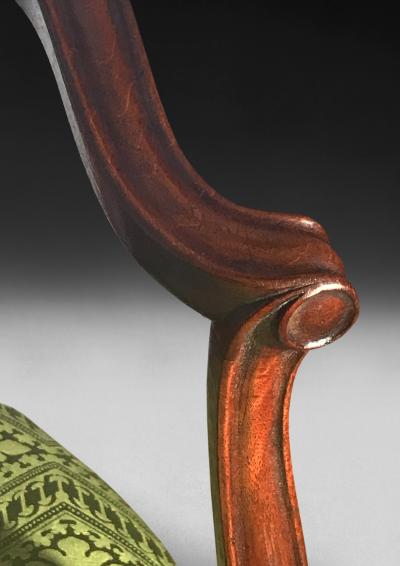 George Hepplewhite Set of four Hepplewhite Period Mahogany Salon Armchairs