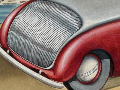 George Hildebrand Classic Cars Streamlined Coupe Art Deco Vintage Car