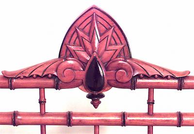 George Hunzinger American Victorian faux bamboo mahogany settee