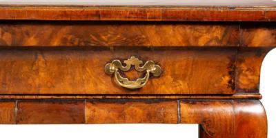 George I Burl Walnut Lowboy
