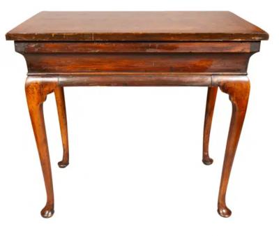 George I Burl Walnut Lowboy