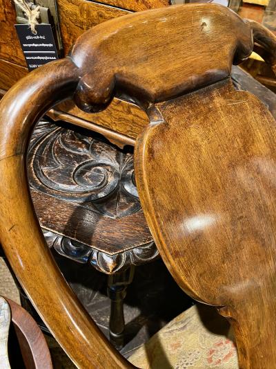 George I Burl Walnut Side Chair