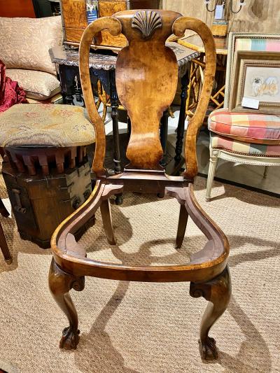 George I Burl Walnut Side Chair