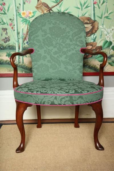 George I Carved Walnut Shepherds Crook Armchair