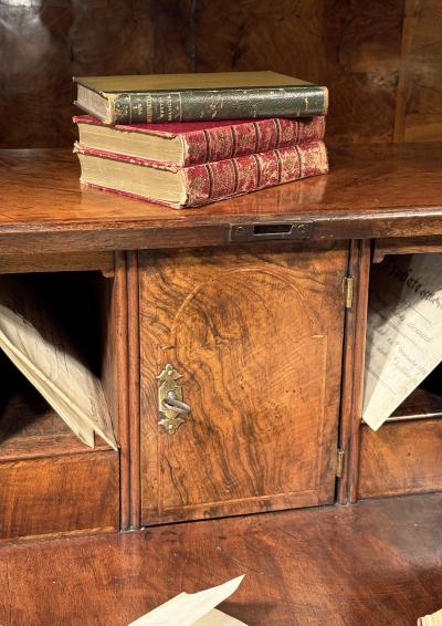 George I Figured Walnut Bureau