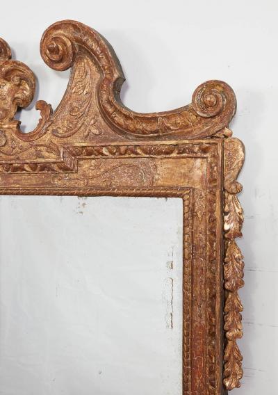George I Gesso Carved Gilt Overmantel Mirror