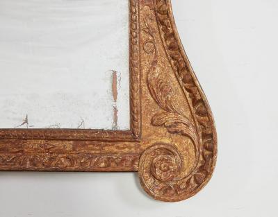 George I Gesso Carved Gilt Overmantel Mirror