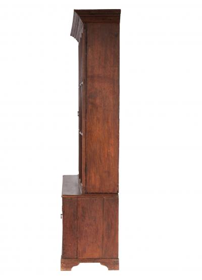 George I Oak Glazed Bookcase Cabinet