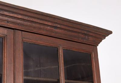 George I Oak Glazed Bookcase Cabinet