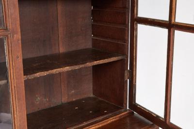 George I Oak Glazed Bookcase Cabinet