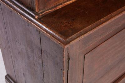 George I Oak Glazed Bookcase Cabinet