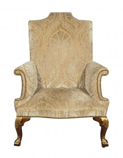 George I Walnut And Parcel Gilt Armchair