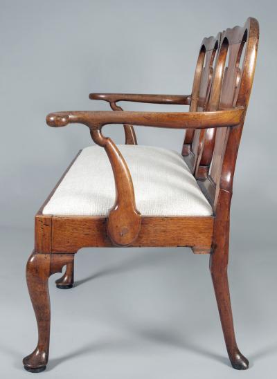 George I Walnut Double Chair Back Settee