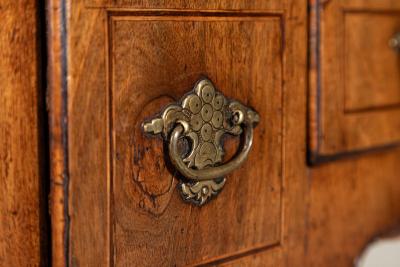 George I Walnut Kneehole Lowboy Side Table