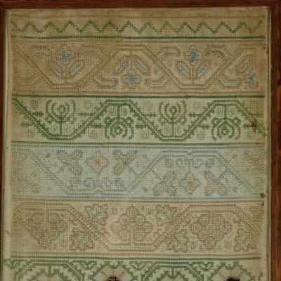 George II Band Sampler dated 1678 stitched by EV