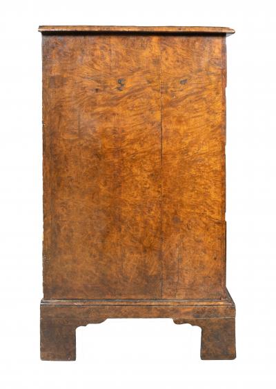 George II Burl Walnut Chest Of Drawers