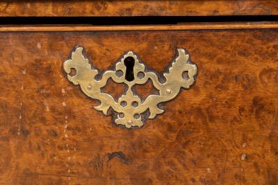 George II Burl Walnut Chest Of Drawers
