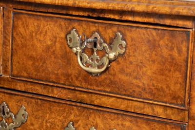 George II Burl Walnut Chest Of Drawers