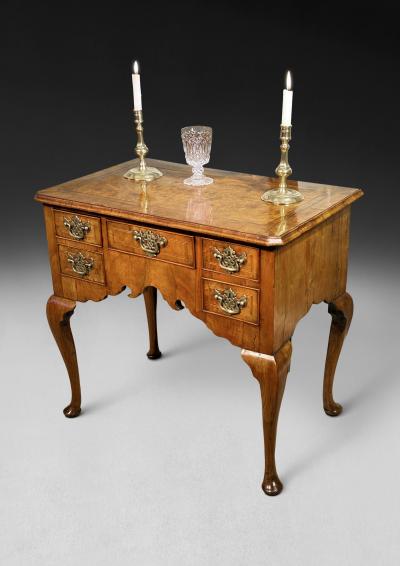 George II Burr Walnut Lowboy