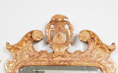 George II Carved Gesso and Gilt Mirror